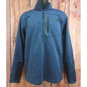 The North Face Mens Blue 1/4 Zip Pullover Jacket Large